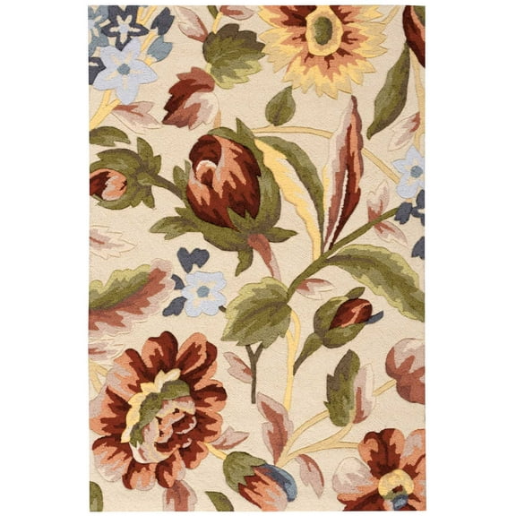 Nourison Fantasy Botanical Ivory 3'6" x 5'6" Area Rug, (4x6)