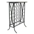 Sorbus Wine Rack Stand Bordeaux Chateau Style with Glass Table Top