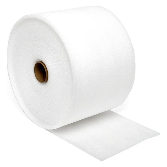 Foam Padding Roll in ¼ Inch Thickness, 12 Inches Wide x 80 Feet of Perforated Protective Packing Foam, Low-Density Polyethylene Roll 24 Inch Diameter White