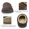 thumbnail image 4 of Needbo Men's Slippers Memory Foam Suede Plush Shearling Lined Warm Winter Indoor Outdoor Clog Bedroom House Slippers Slip on Shoes Brown, Size 11-12, 4 of 6