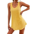 thumbnail image 3 of Trajes de Baño para Mujer, Vestidos de Playa Básicos, Sin Mangas, con Cuello en U, para Playa L, 3 of 9