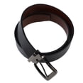 thumbnail image 1 of Cinturón de cuero de la PU de los hombres Cinturón de hebilla casual elegante de moda para el trabajo de oficina Citas Negro 49.2in, 1 of 8