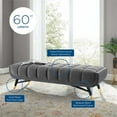thumbnail image 7 of Pemberly Row 17.5" x 60" Modern Performance Velvet Tufted Bench in Gray, 7 of 7
