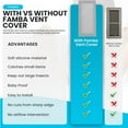 thumbnail image 4 of Baby Proof Vent Cover, Child Safe Soft Silicone, Prevent Finger Squeezing, Quick Installation, 360 Degree Sealing,  Ventilation, Catch Small Objects, 4 of 8