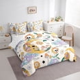 thumbnail image 3 of Feelyou Tribal Moon Skeleton Comforter Set 7pcs, Groovy Mushroom Queen Bedding Sets, 3 of 8