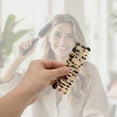 thumbnail image 4 of Unique Bargains 1 Pc Wave Rectangular Hair Comb Beige Black Acetate Sheet, 4 of 6