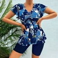 thumbnail image 2 of FhsagQ Women's Swimsuit Sets Extra Small Booty Shorts Women's Tankini Swimsuits Ruffled Flowy Tankini Tops With Boy Shorts Swimwear Two Piece Bathing Suits Blue XXL, 2 of 5