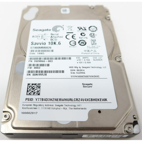 ST900MM0026 Seagate 900GB 10K 6G 2.5IN SAS SED Hard Drive