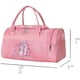 thumbnail image 3 of Bolsa de lona pequeña para baile para niñas, bolsa pequeña de gimnasio, bolsas de noche para niños, bolsas de fin de semana, mochila bordada rosa, 1 Uds., 3 of 5