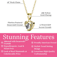 thumbnail image 3 of Cate & Chloe Amberly 18k Yellow Gold Plated Heart Pendant Necklace with Swarovski Crystals for Women, 3 of 9