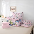 thumbnail image 6 of Homewish Colorful Cute Bowtie 7pcs Bedding Comforter Set,Kawaii Bow Ribbon Queen Bedding Sets,Geometric Polka Dots Queen Sheet Sets For Girls Kids,Ultra Soft Home Decor Reversible, 6 of 8