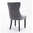 thumbnail image 4 of Rhomtree Velvet Tufted Dining Side Chairs, Dark Gray (Set of 4), 4 of 8