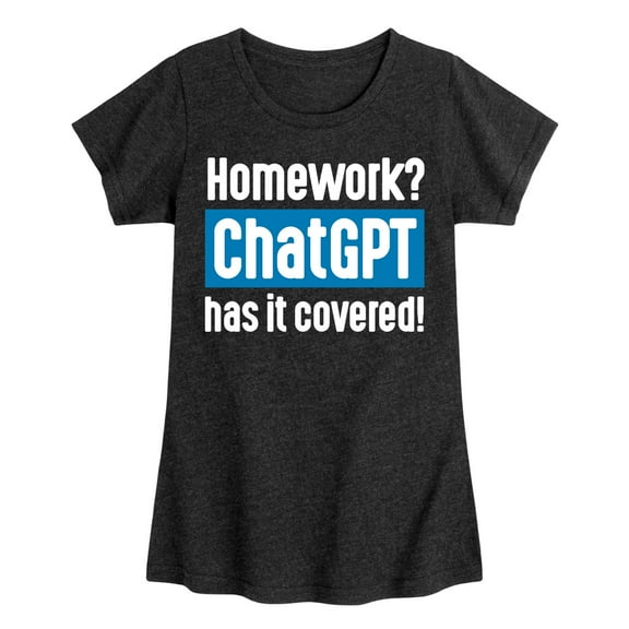 Instant Message - Homework ChatGTP Has It Covered - Toddler And Youth Girls Short Sleeve Graphic T-Shirt