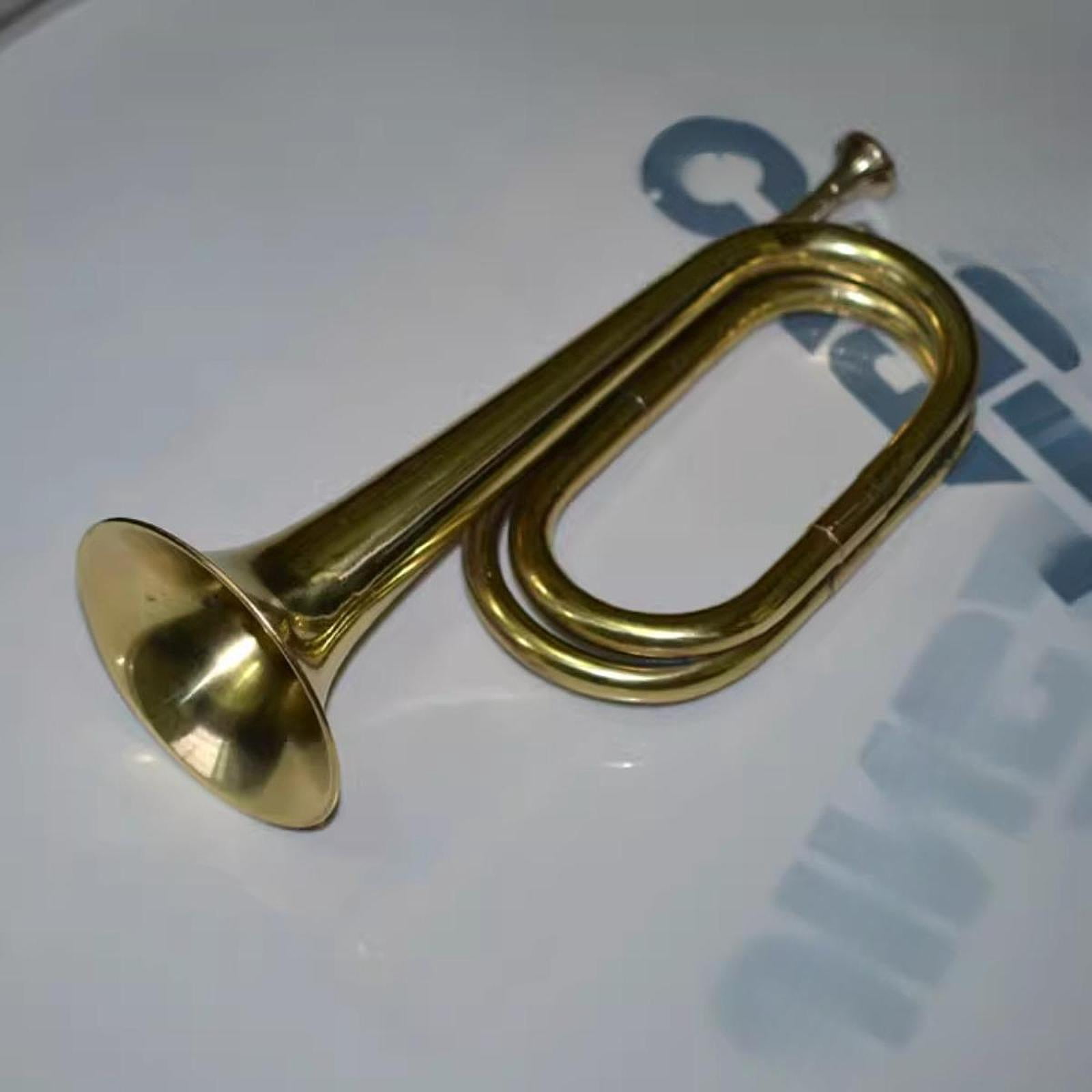 JWQFBC Trumpet Bugle Lightweight Retro Brass Instrument Cavalry Trumpet for Beginner