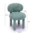 thumbnail image 4 of TOV Furniture Manu Teal Nubby Performance Fabric Side Chair, 4 of 8