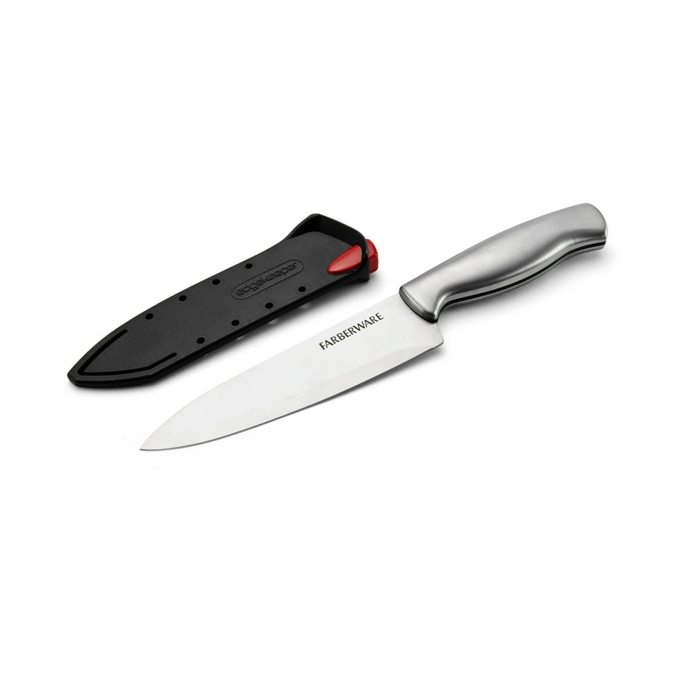 Farberware EdgeKeeper 6inch Stainless Steel Chef Knife With EdgeKeeper Sleeve