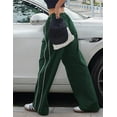 thumbnail image 2 of Women's Parachute Pants Baggy Elasitc Waist Relaxed Y2K Track Pant Trousers, 2 of 14