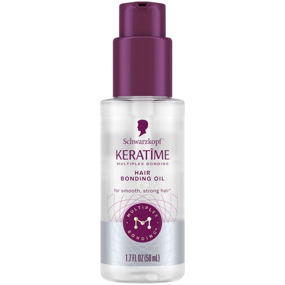 Schwarzkopf KERATIME Hair Bonding Oil for Strong, Smooth Hair, 1.7 fl oz