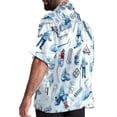 thumbnail image 3 of Ice Hockey Men's Casual Poplin Button Down Short Sleeve Shirts for Summer Beach - Unisex, 3 of 6