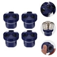 thumbnail image 1 of WESIEVYA 4Pcs Aluminum Air Compressor Splitter Square Blue for Industrial Use Air Distribution Block, 1 of 8