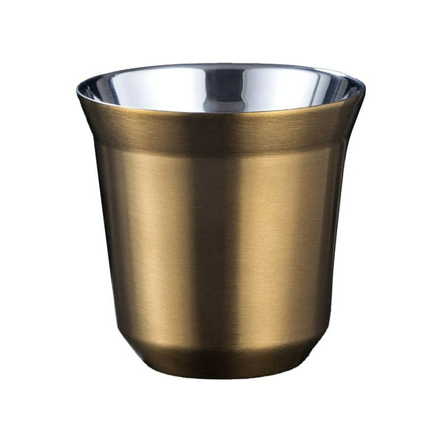 Tasses à Espresso en Acier Inoxydable 2,7 Oz, Tasses à Double Paroi Isolées Tasse à Café Boisson