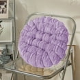 thumbnail image 3 of Hgallory Flock Thick Round Seat Cushion for Home Office, Household Chair Cushions Breathable Chair Floor Pads for Kitchen Patio, Modern Home Decor Solid Color Floor Pillow, 16"x16", 1PC, Purple, 3 of 8