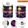 thumbnail image 5 of Yayeee 2 Pack Qtip Holder Bathroom Cotton Swab Canister with Lid Clear Dispenser Set, Neon Road, 5 of 6