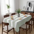 thumbnail image 6 of Sage Green Stripe Table Cloth Waterproof Tablecloths, Modern Simple Geometric White Striped Tablecloth Dining Table Cover for Kitchen Party Tabletop Outdoor, Rectangle Tablecloth 60x102 Inch, 6 of 9