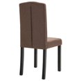 thumbnail image 3 of vidaXL Chaises de Salle à Manger 6 Pcs Tissu Brun, 3 of 5