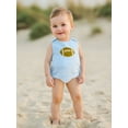 thumbnail image 6 of BemeyourBBs Baby Boy Romper Football Embroidery Stripe Print Round Neck Jumpsuit, 6 of 9