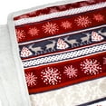 thumbnail image 4 of PAVILIA Premium Christmas Sherpa Throw Blanket | Christmas Decoration Reindeers, Fleece, Plush, Warm, Cozy Reversible Microfiber Holiday Blanket | Christmas Gift - 60x80, 4 of 7