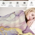 thumbnail image 3 of Orinice Purple Hues Marbling Effect Gold Lines Warm Lightweight Blanket Soft Fleece Throw Blanket for Living Rooms Sofa Decor All Seasons - Multiple Sizes Available 40x50in, 3 of 6