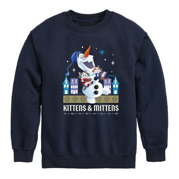 Frozen 2 - Kittens And Mittens - Toddler And Youth Crewneck Fleece Sweatshirt