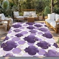 thumbnail image 2 of Purple Geometric Moroccan Outdoor Rug for Patio/Deck/Porch, Non-Slip Large Area Rug 4 x 6 Ft, Abstract Art Purple Ombre Modern Indoor Outdoor Rugs Washable Area Rugs, Camping Rug Carpet Runner, 2 of 8