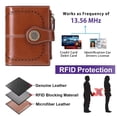 thumbnail image 7 of Egoelife Small Women Wallet Bifold RFID Blocking Genuine Leather Short Ladies Purse Zipper Coin Pocket Card Cash Holder with ID Window, 7 of 7