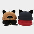 thumbnail image 5 of Cute Skullcap Hat Beanies Hat Kitten Ears Breathable Beanies Hat for Family Gatherings Friend Birthday, 5 of 9