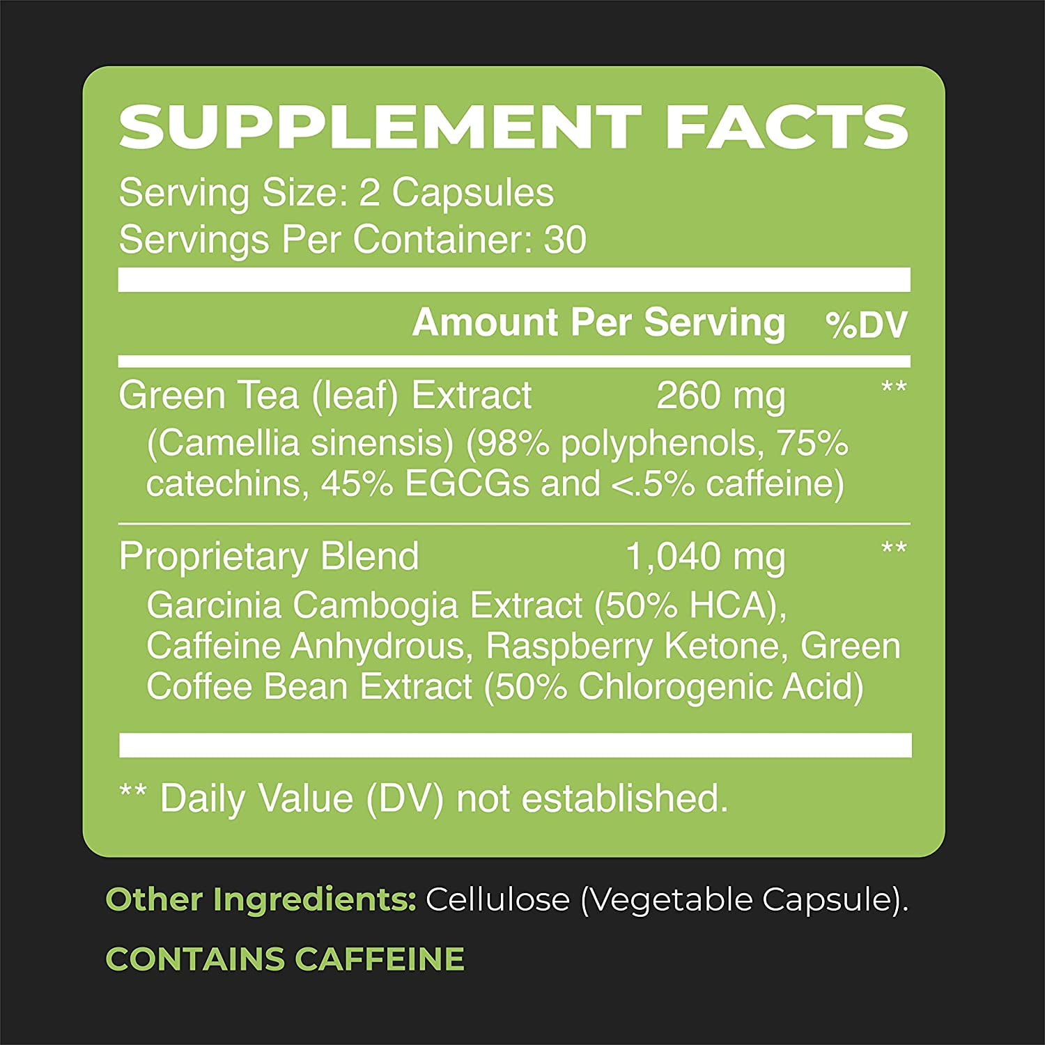 Buy Green Tea Fat Burner Nobi's 60ct Green Coffee Bean Extract pills