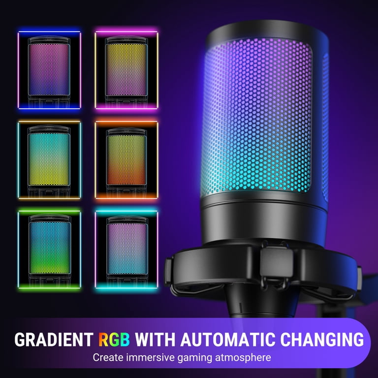FIFINE A6NEO Gaming Microphone, USB Condenser with RGB photo 2