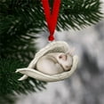 thumbnail image 3 of geerera Dog Sleep in Angel Wings Ornament, Flat 2D Printed Acrylic Hanging, Gifts for Dog Lover, Christmas Decoration(Chihuahua), 3 of 6