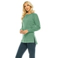 thumbnail image 4 of Haute Edition Women's Side Slit Cross Stitch Tunic Tee, 4 of 6