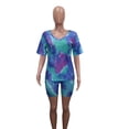 thumbnail image 4 of Akmipoem Women Two Piece Activewear Tie Dye Outfits Biker Short Sets Workout Tracksuit, 4 of 5