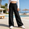 thumbnail image 2 of Afdoent Girls Pants Kids Cargo Pants With Multiple Pockets Comfortable Casual Trousers For Girls And Boys Play Outdoor Daily Wear Beach Vacation, 2 of 7