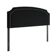 thumbnail image 4 of Home Design Bowie Full Upholstered Headboard with Adjustable Height and Nailhead Trim, Black, Easy Assembly, 4 of 4