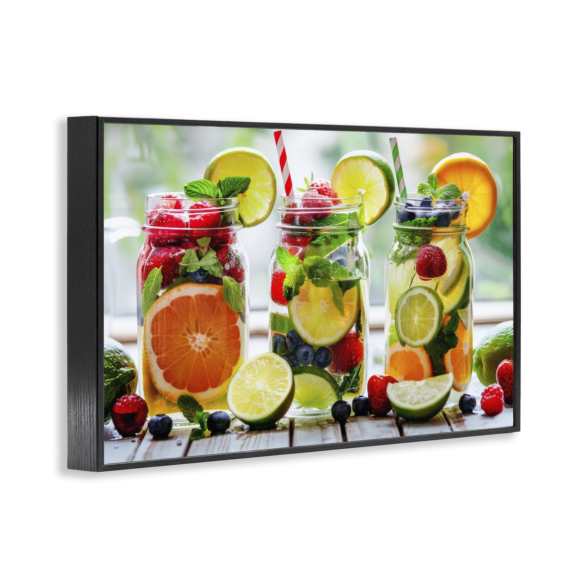 Stupell Industries Vibrant Citrus & Berry Infusion Black Framed Giclee Art, design by Lazar Studio