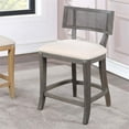 thumbnail image 6 of FOA Averill Wood Counter Height Chair in Gray Set of 4, 6 of 9