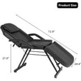 thumbnail image 3 of 3 Section Spa Massage Table with Hydraulic Stool 73 Inch Adjustable Tattoo Chair Esthetician Lash Bed with Removable Headrest Salon Chair Facial Bed for Beauty Barber Massage Equipment, 3 of 7