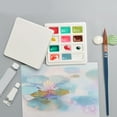 thumbnail image 4 of 12 Grids Ceramic Paint Palette Watercolour Painting Palette Ceramic Mixing Tray for Painter Acrylic and Oil Painting, 4 of 8