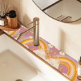 thumbnail image 2 of Yayeee Faucet Mat for Kitchen Sink 14.7" Diatomite Long Splash Guard Pad, Purple Retro Rainbow, 2 of 7