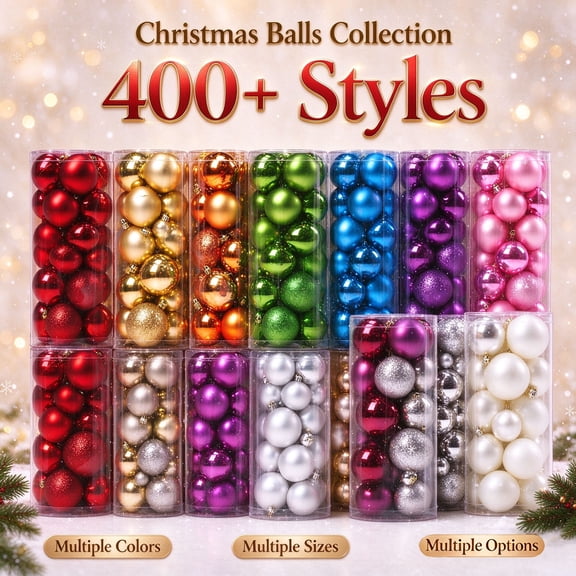 Shatterproof Christmas Tree Ball Ornaments, Hanging Xmas Decor Baubles, Holiday Decoration Balls for Wreath, Garland, Home Party Wedding Decor 6cm 12pcs