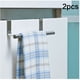 thumbnail image 4 of Organizador de ganchos para puerta de gabinete de cocina, perchero colgante que ahorra espacio para almacenamiento, soporte de barra de toalla de 9" de acero inoxidable con acabado, 4 of 8